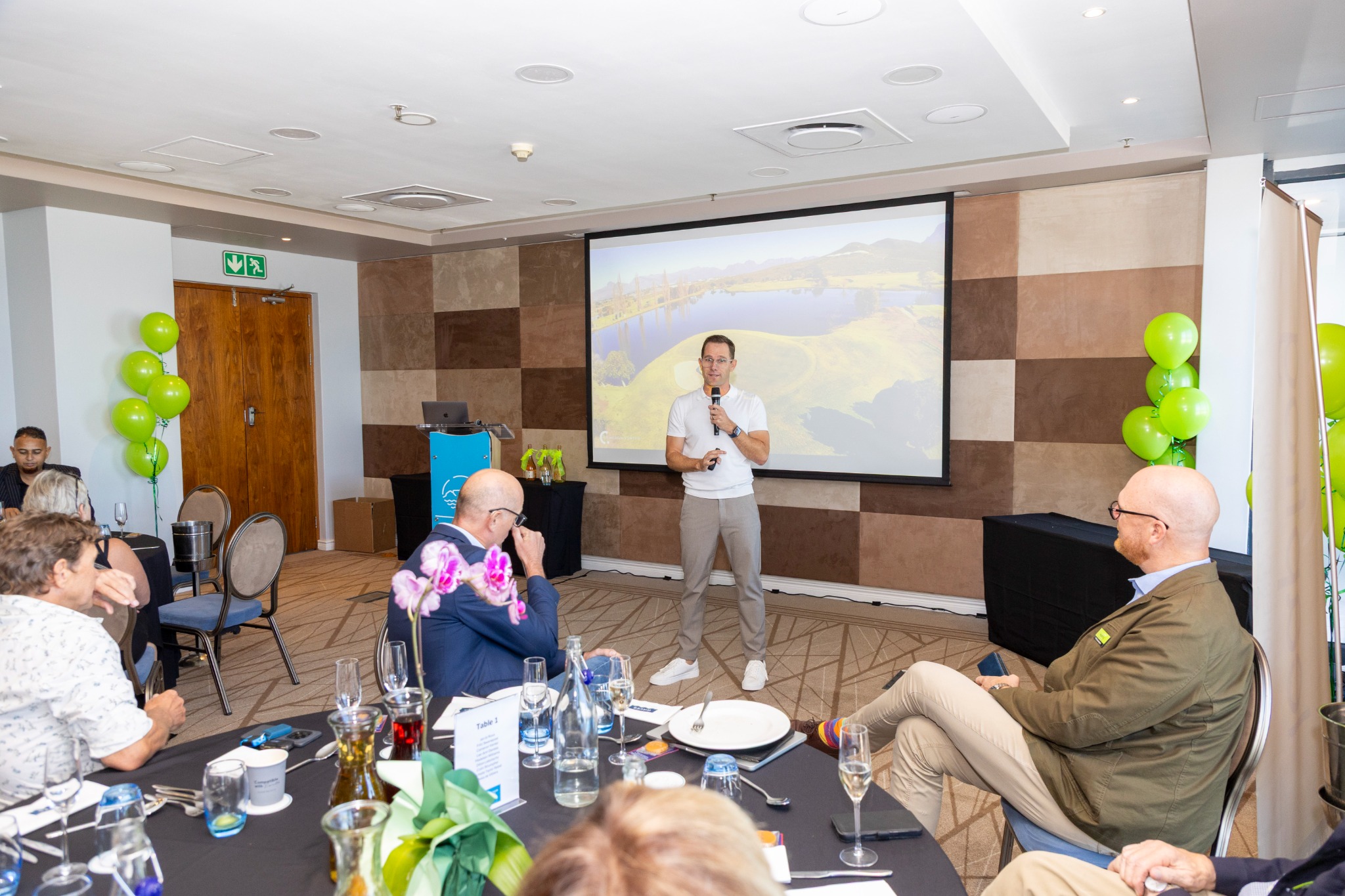 Cameron Venter speaking to an audience